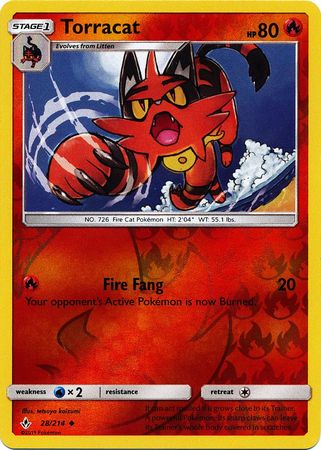 Torracat - 28/214 - Uncommon Reverse Holo