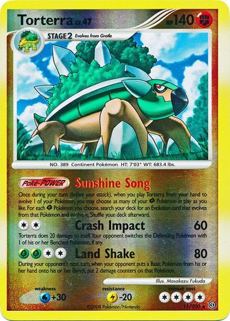 Torterra - 11/100 - Holo Rare Reverse Holo