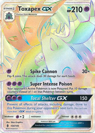 Toxapex GX Secret Rare - 154/145 - Hyper Rare