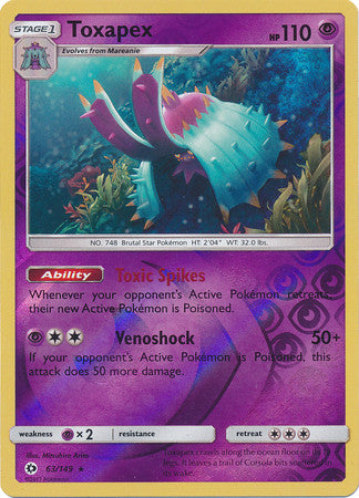 Toxapex - 63/149 - Holo Rare Reverse Holo