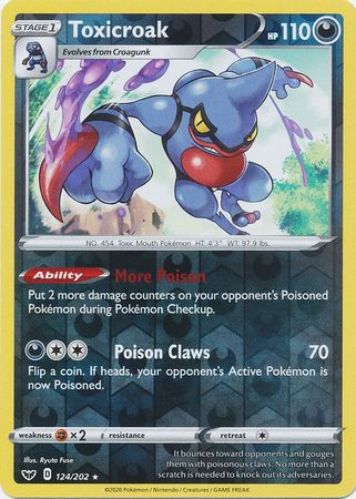 Toxicroak - 124/202 - Holo Rare Reverse Holo