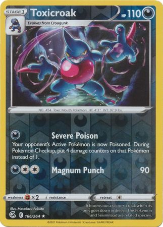 Toxicroak - 166/264 - Rare Reverse Holo