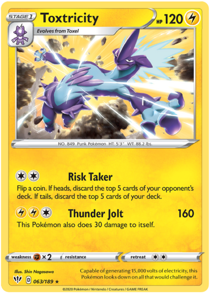 Toxtricity - 63/189 - Holo Rare