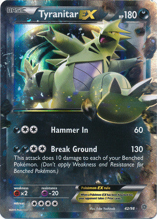 Tyranitar Ex - 42/98 - Ultra Rare
