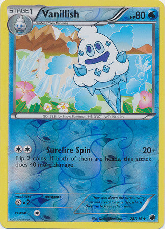 Vanillish - 28/116 - Uncommon Reverse Holo
