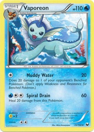 Vaporeon - 25/108 - Uncommon