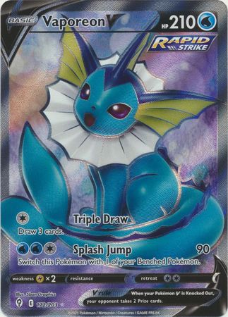 Vaporeon V Full Art - 172/203 - Ultra Rare