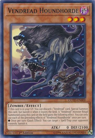 Vendread Houndhorde - COTD-EN000 - Rare 1st Edition