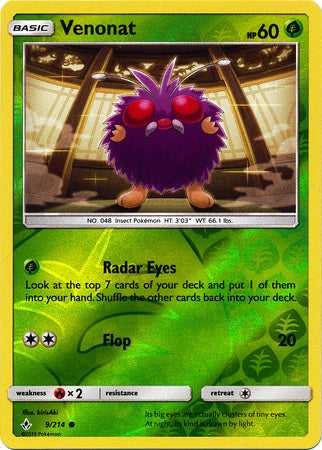 Venonat - 9/214 - Common Reverse Holo