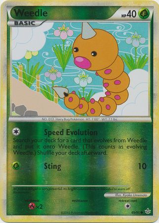 Weedle - 69/95 - Common Reverse Holo - light play