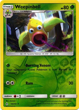 Weepinbell - 14/214 - Uncommon Reverse Holo