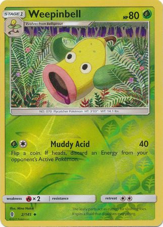 Weepinbell - 2/145 - Uncommon Reverse Holo