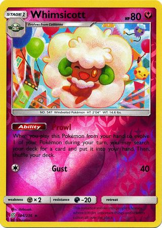 Whimsicott - 144/236 - Rare Reverse Holo