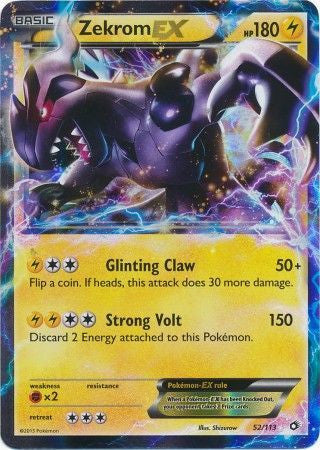 Zekrom EX - 52/113 - Ultra Rare