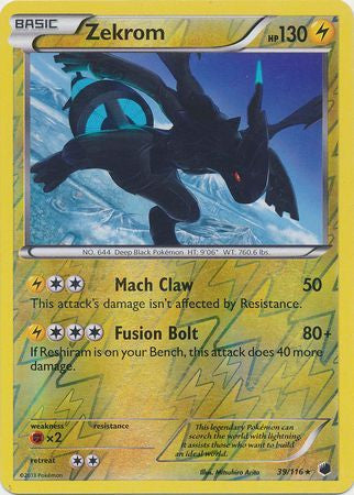 Zekrom - 39/116 - Holo Rare Reverse Holo
