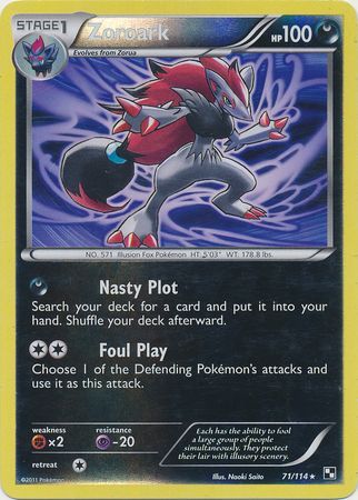 Zoroark - 71/114 - Holo Rare Reverse Holo