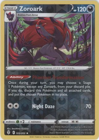 Zoroark - 103/203 - Holo Rare Reverse Holo
