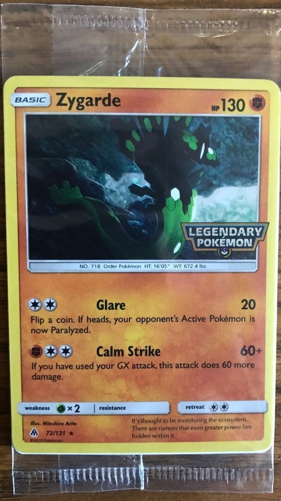 pokemon cards eb games Zygarde Legendary Pokemon Promo - 72/131