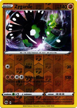 Zygarde - 28/73 - Holo Rare Reverse Holo