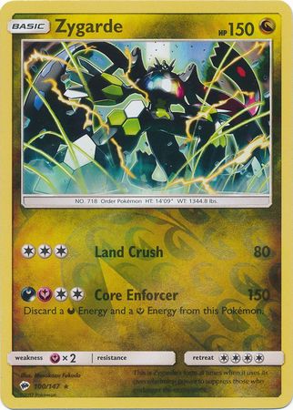 Zygarde - 100/147 - Holo Rare Reverse Holo